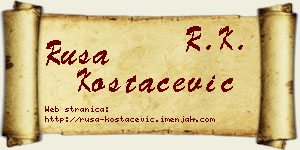 Rusa Kostačević vizit kartica
